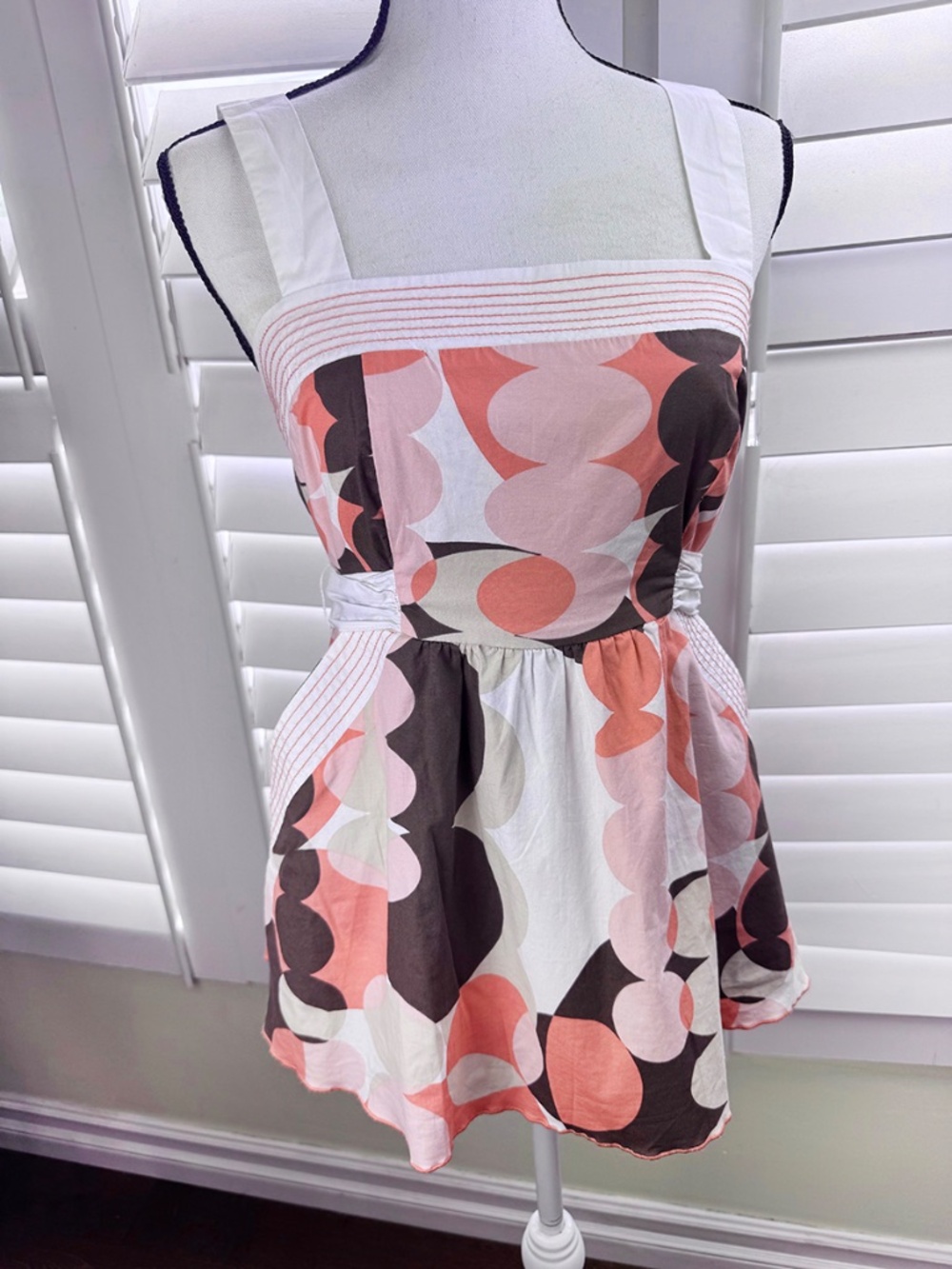 Vintage Charlotte Russe Tank/Cami Top w/Waist Bow & 2 Pockets - Size M (A238)